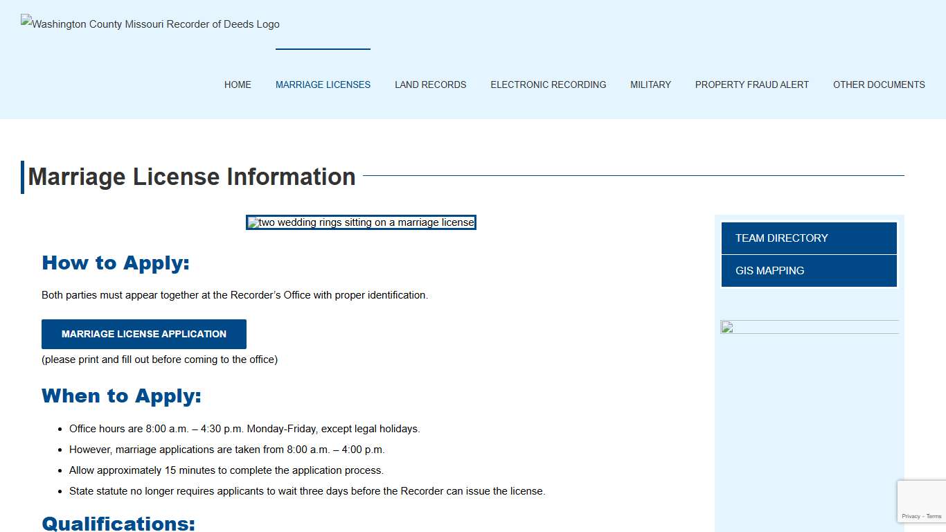 Marriage Licenses - Washington County Missouri Recorder of Deeds