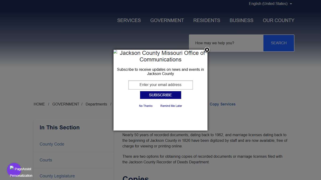 Copy Services - Jackson County MO